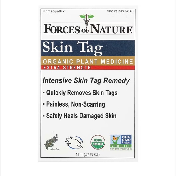 Forces of Nature
Skin Tag, Organic Plant Medicine, Extra Strength, 0.37 fl oz - Picture 3 of 4